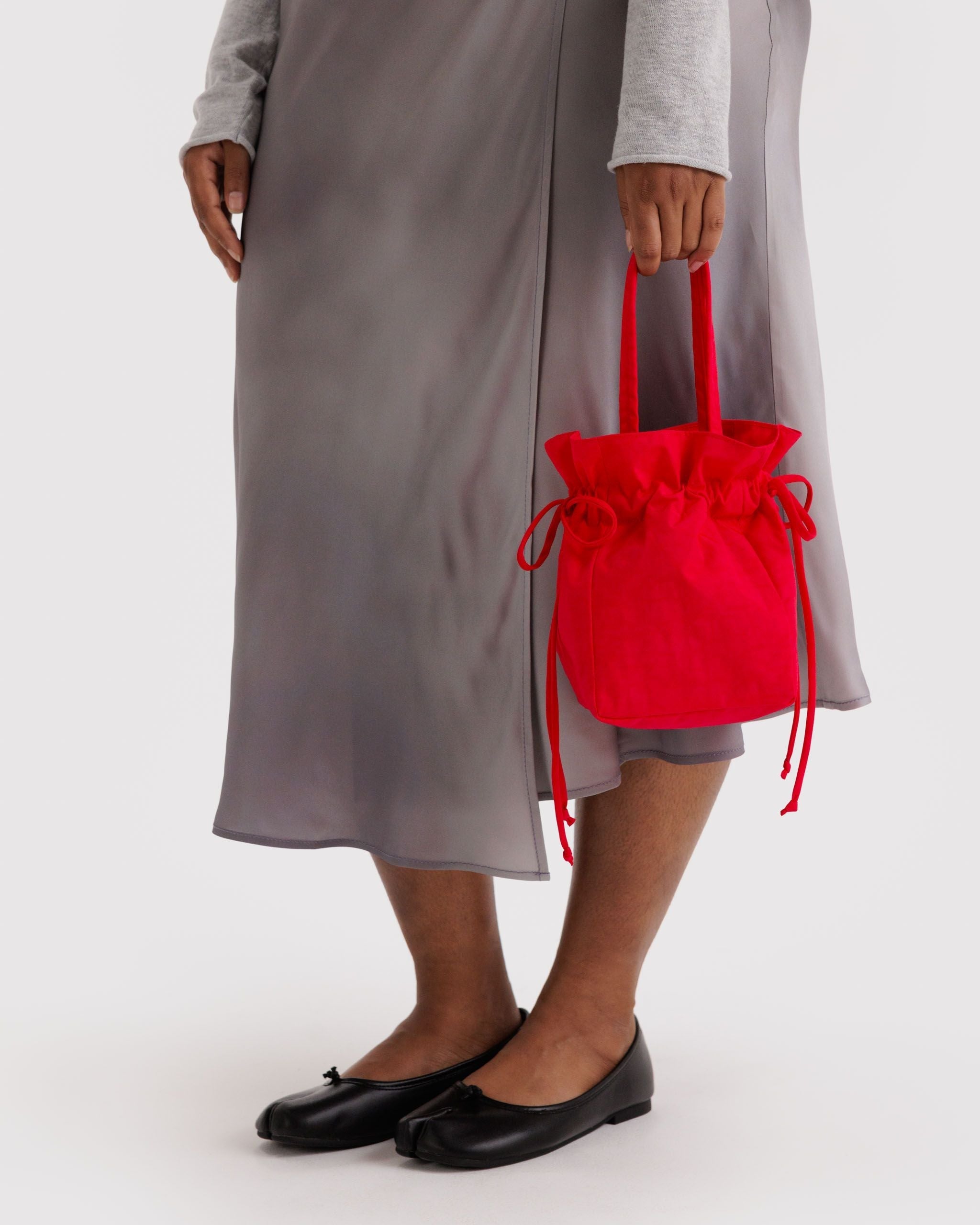 Nylon Drawstring Bag - Candy Apple - Home Hold