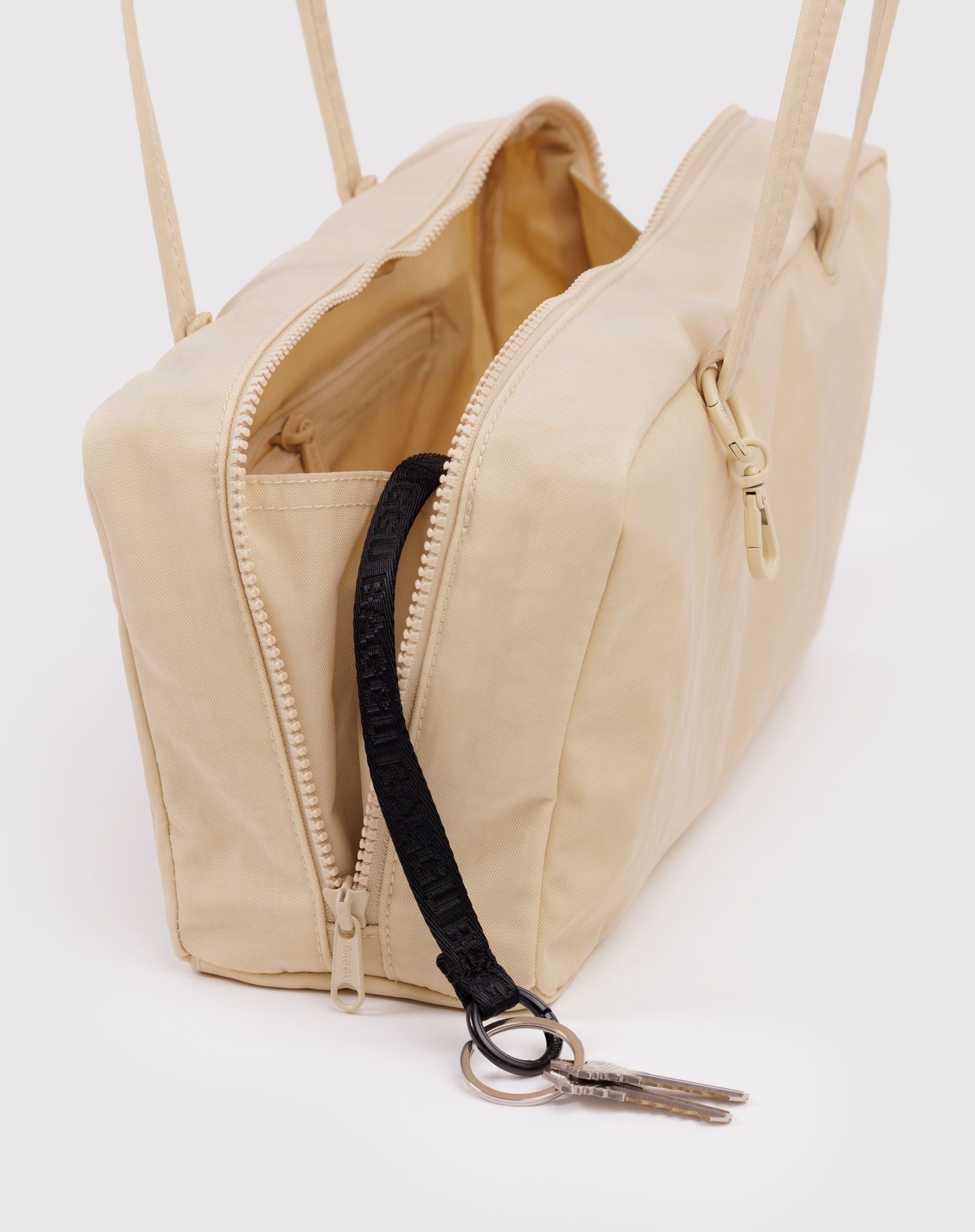 Nylon Bowler Bag - Custard - Simple Hold