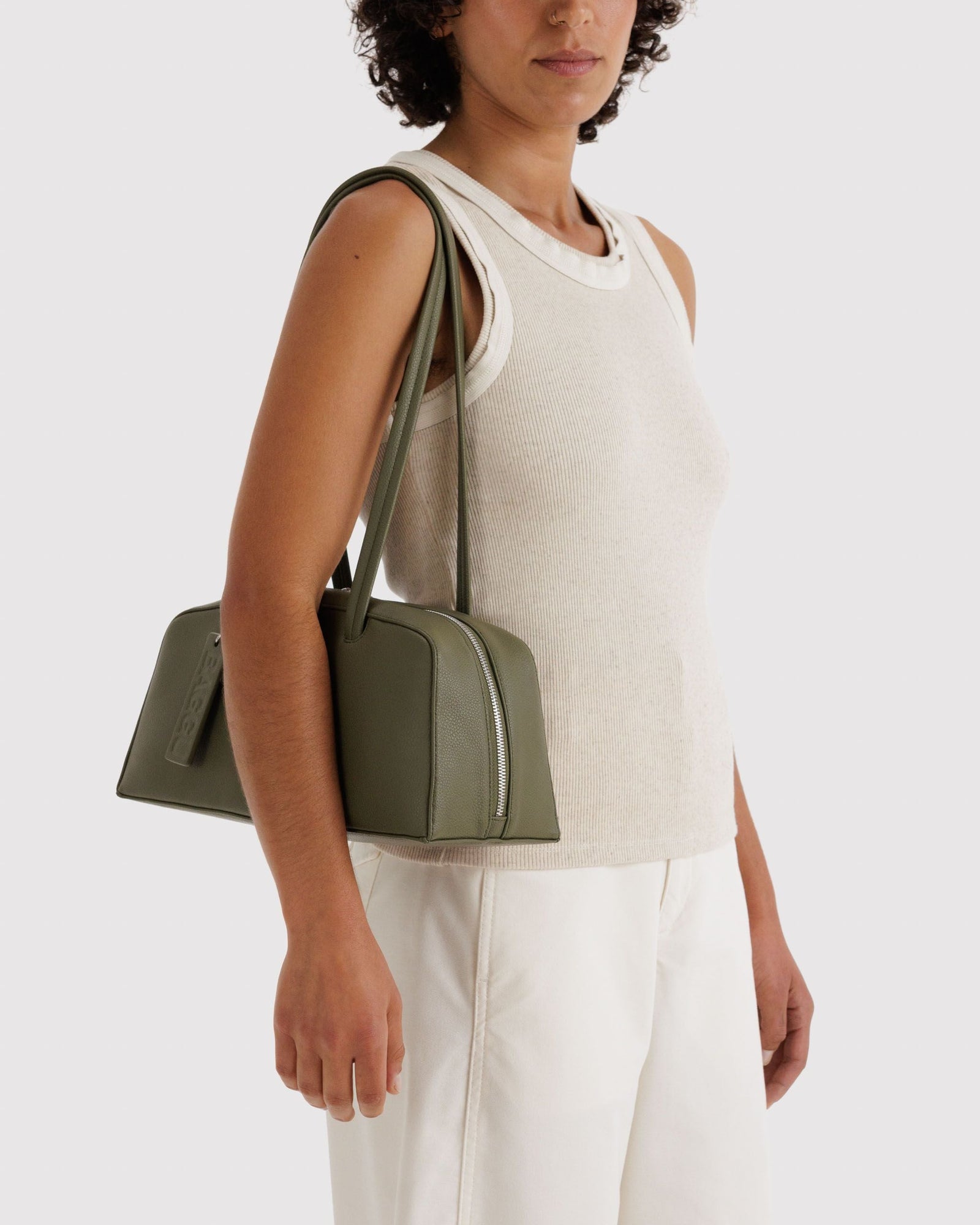 Recycled Leather Bowler Bag - Loden - Daily Pack