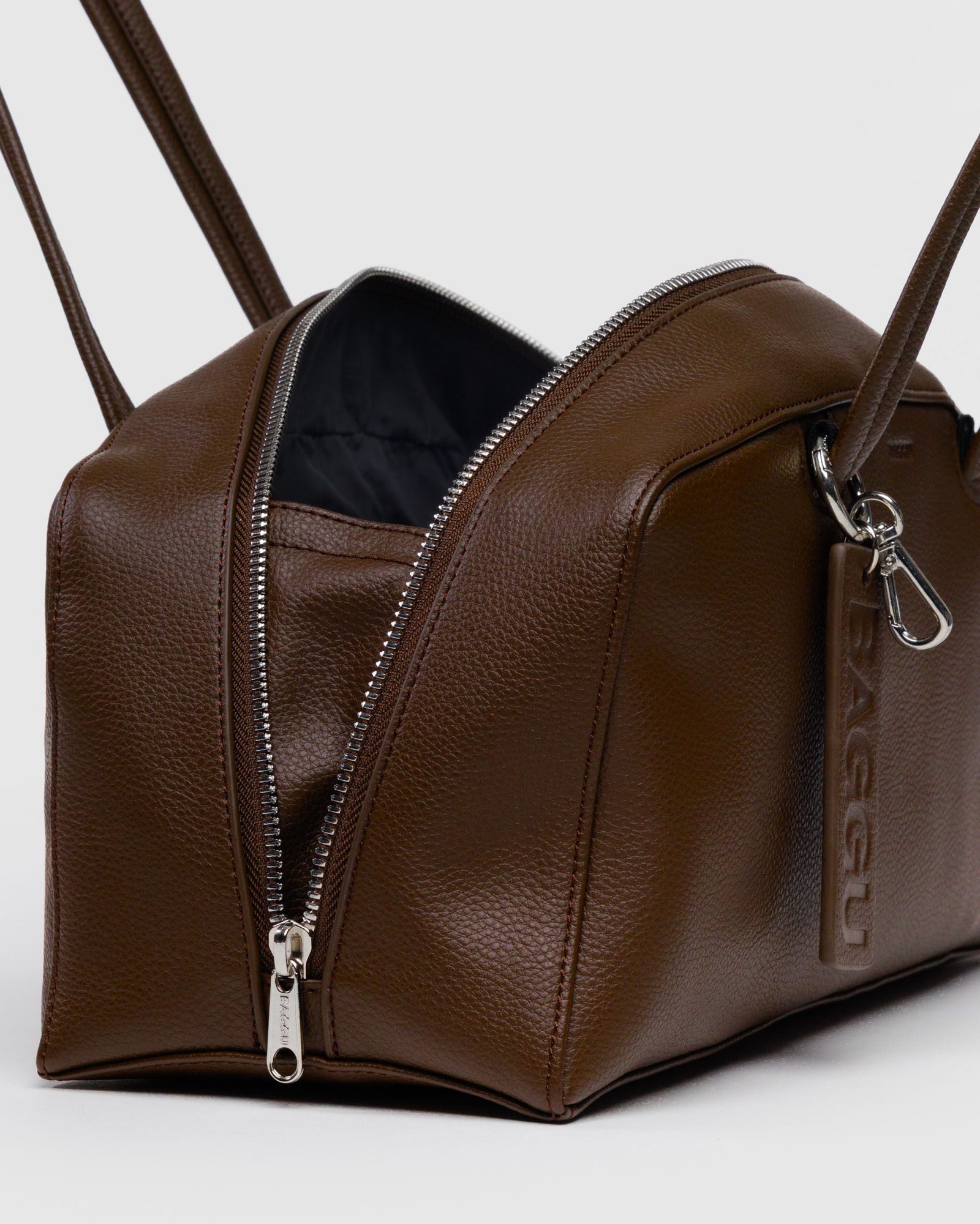 Recycled Leather Bowler Bag - Brown - Daily Carry