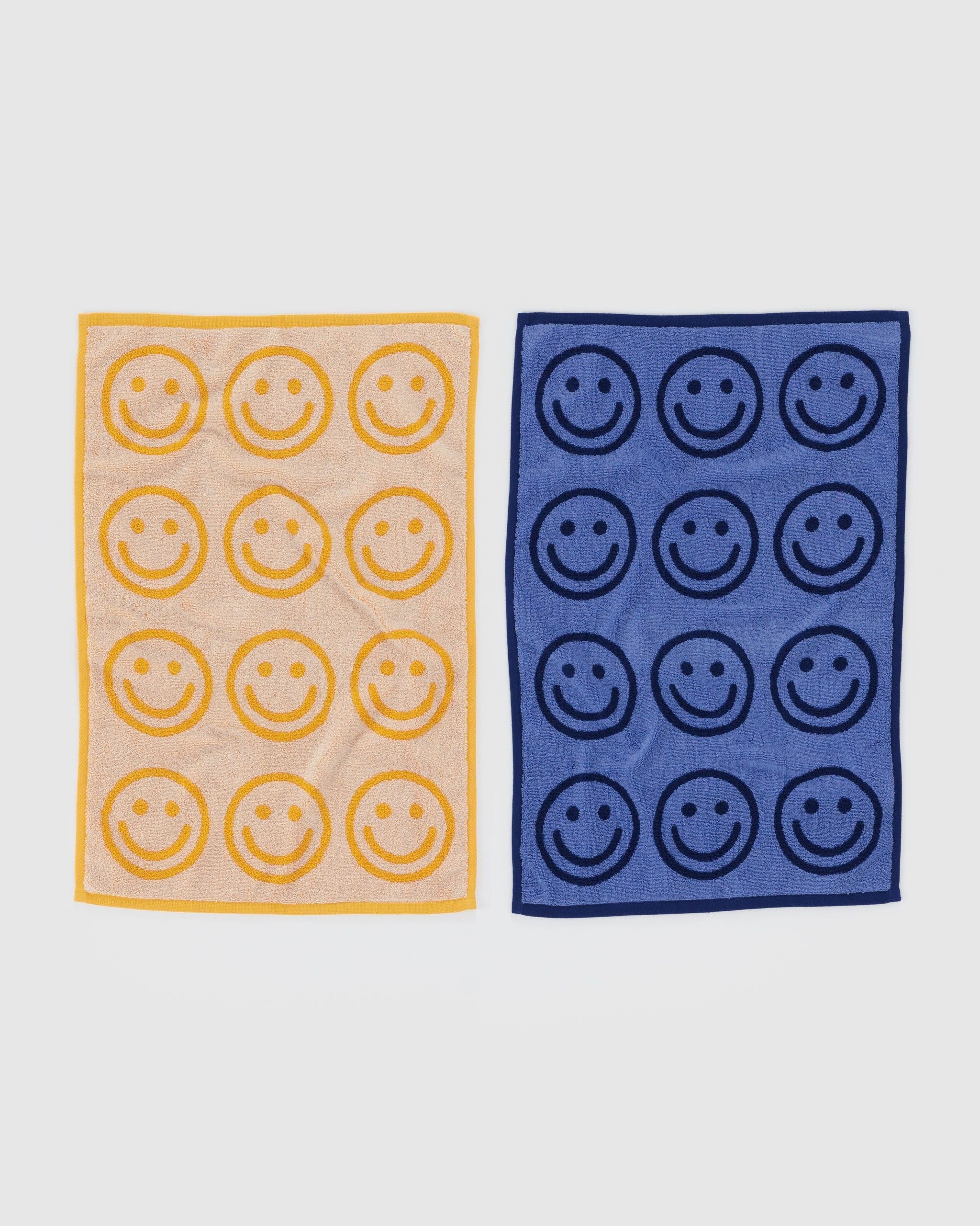 Hand Towel Set of 2 - Happy Blue Marigold - Weekend Pair