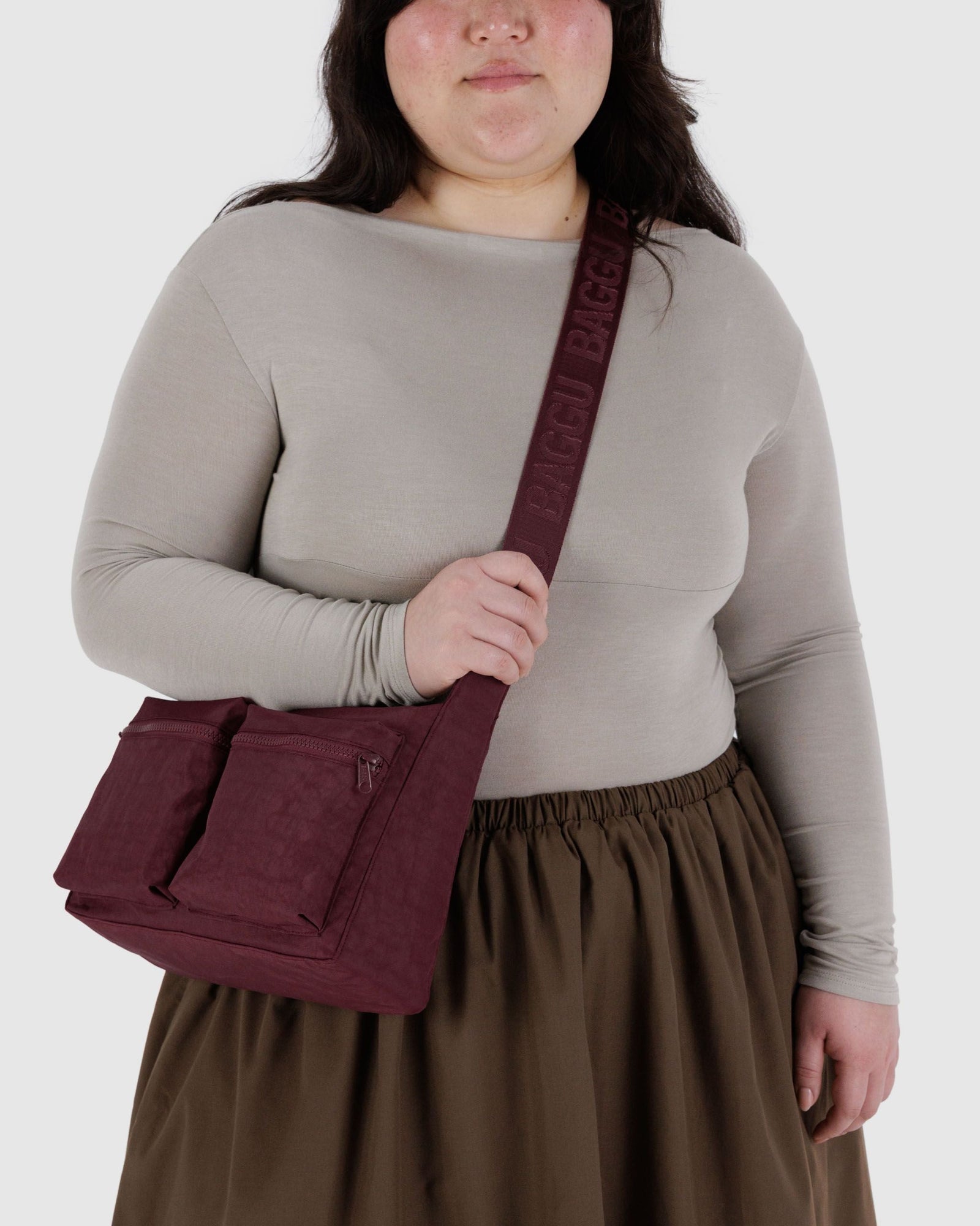 Medium Cargo Crossbody - Mahogany - Clean Setup