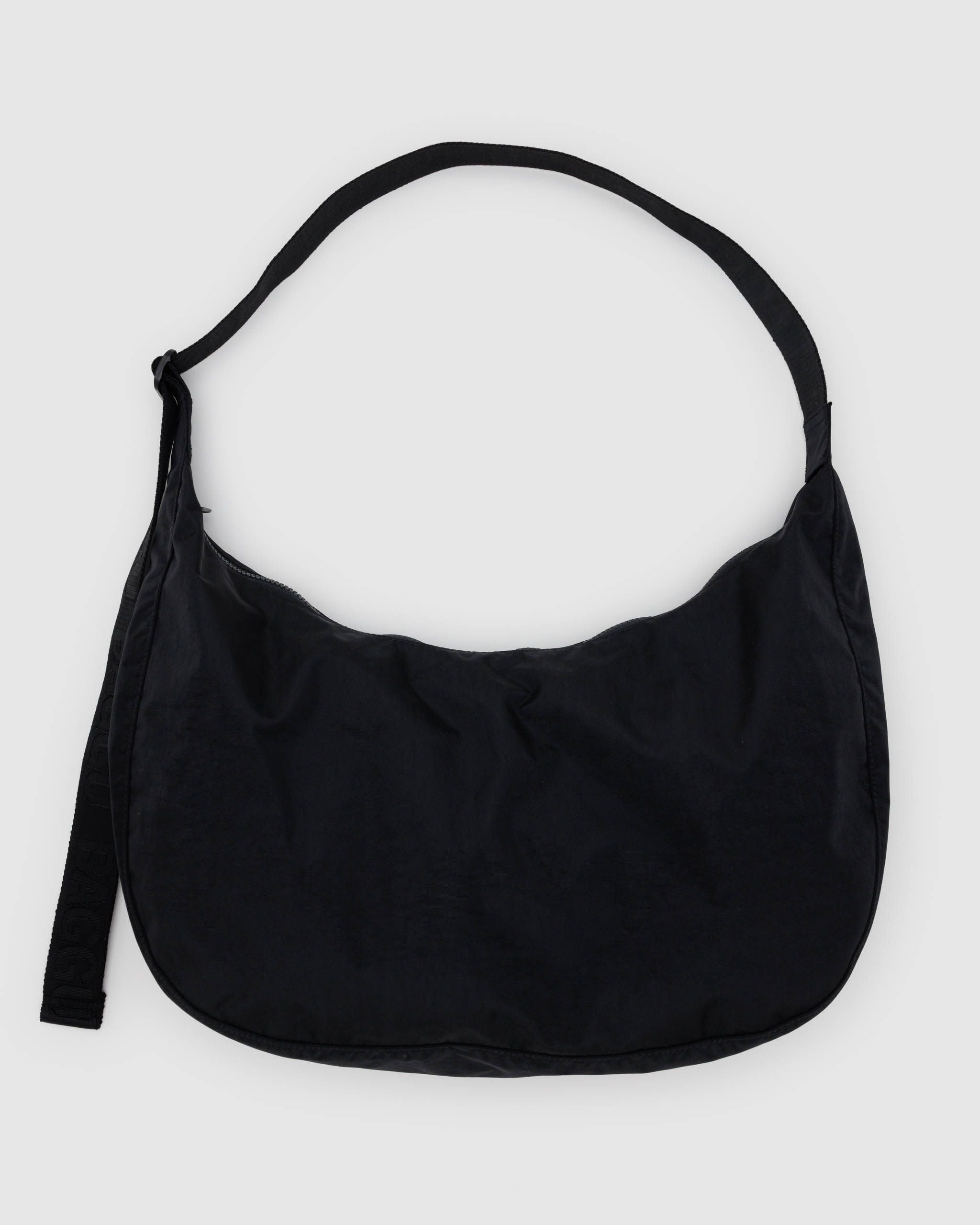 Large Nylon Crescent Bag - Black - Warm Blend