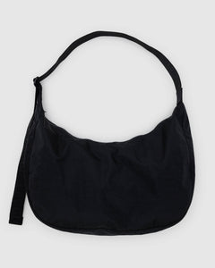 Large Nylon Crescent Bag - Black - Warm Blend