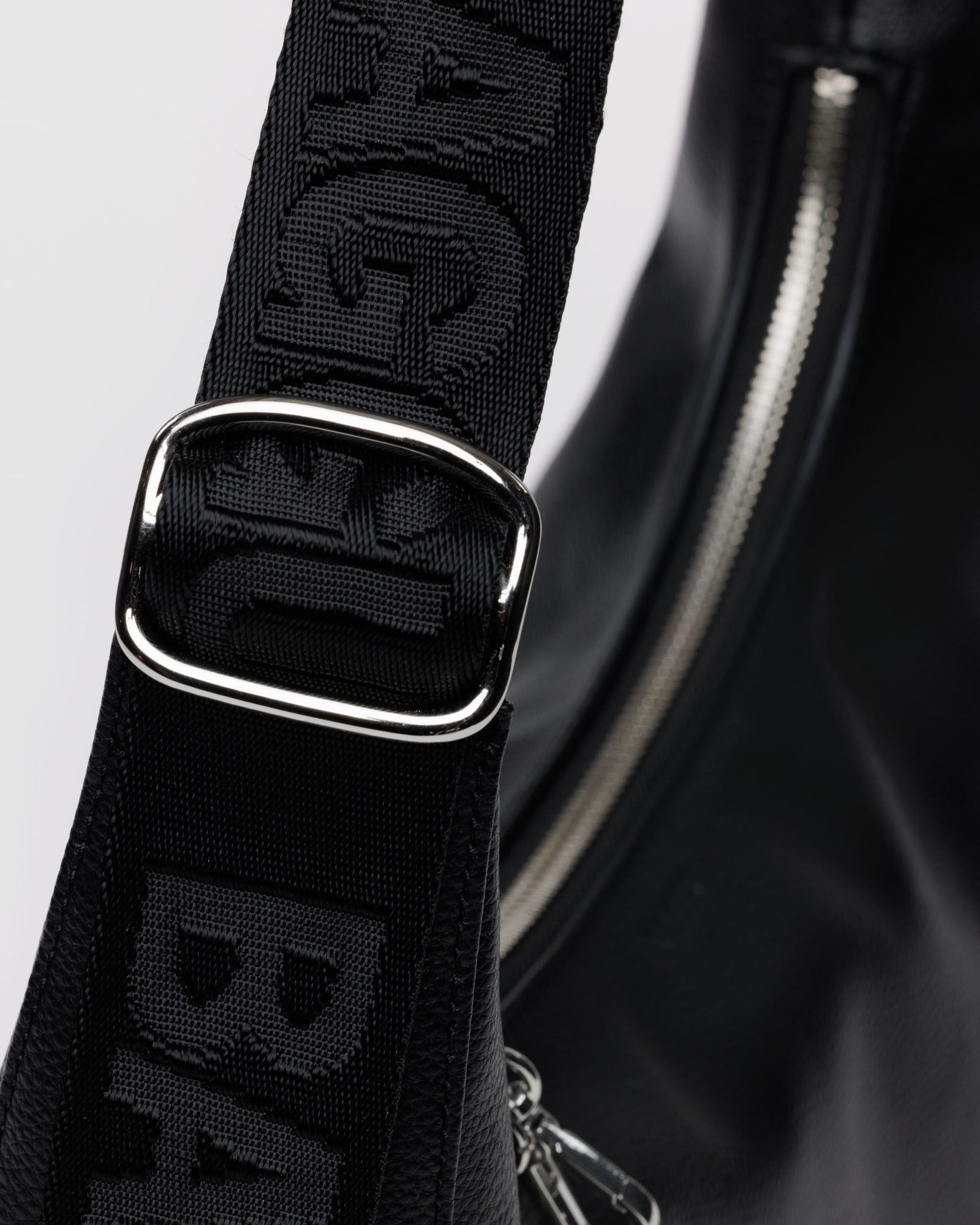 Medium Recycled Leather Crescent Bag - Black - Daily Scent