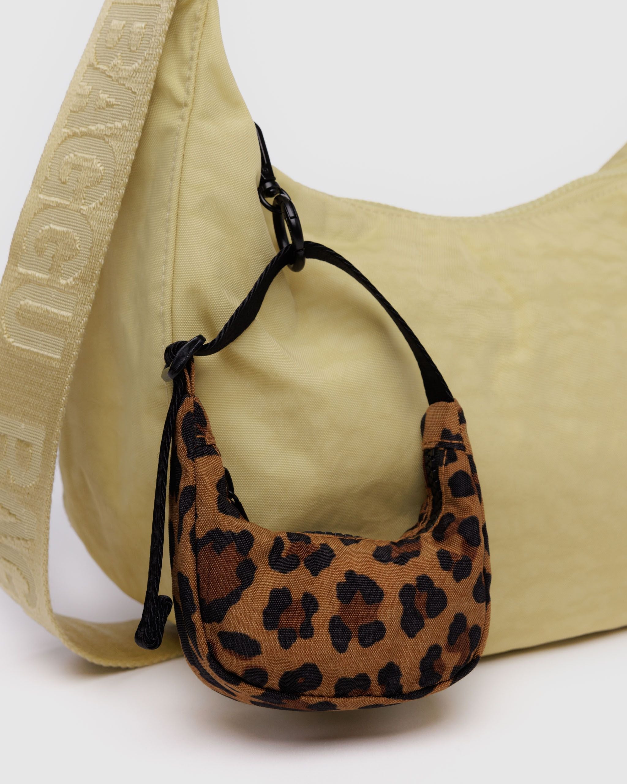 Crescent Bag Charm - Leopard - Soft Glow