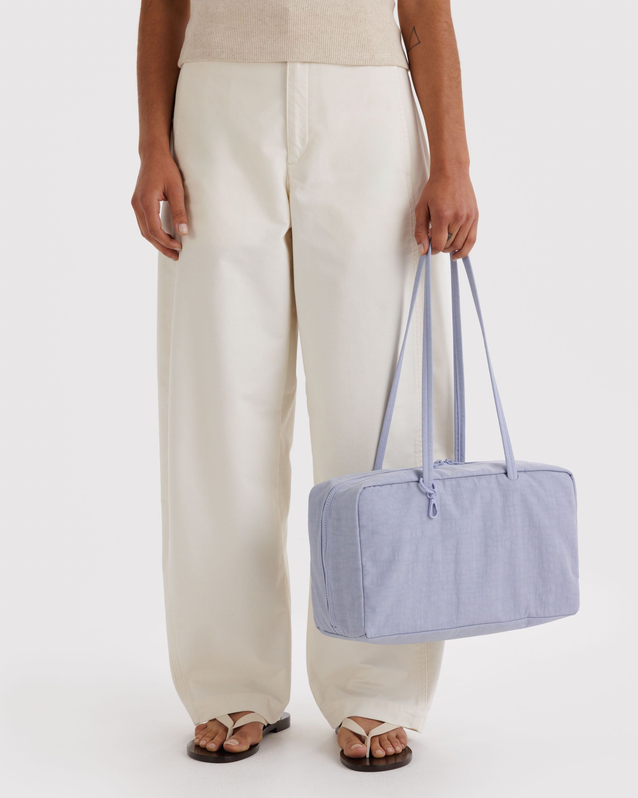 Medium Nylon Bowler Bag - Mist - Warm Blend