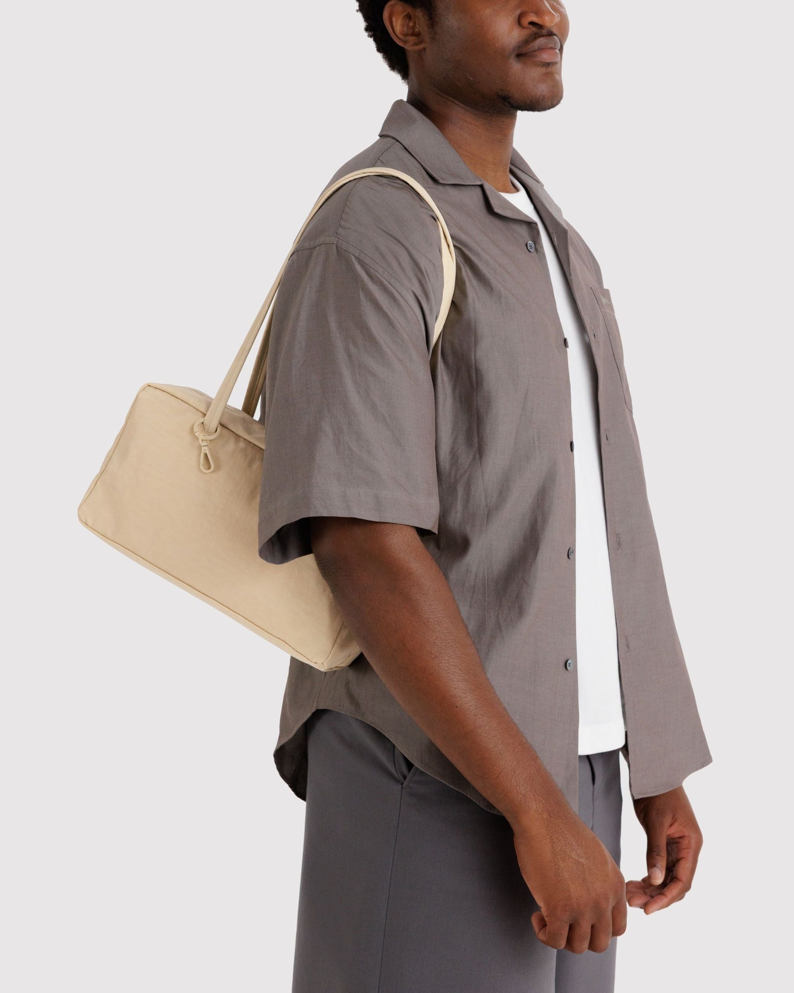 Nylon Bowler Bag - Custard - Travel Ready