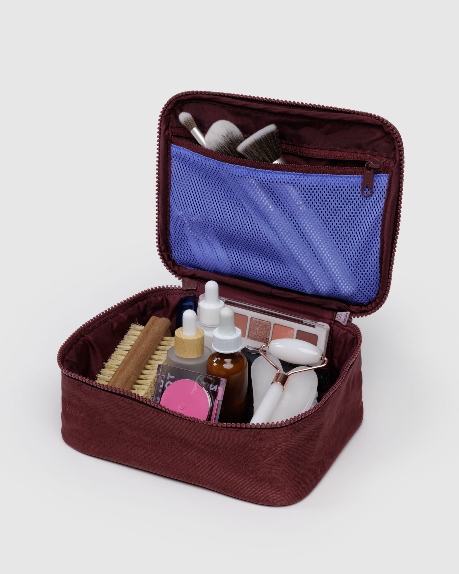 Small Cosmetic Case - Mahogany - Travel Ready