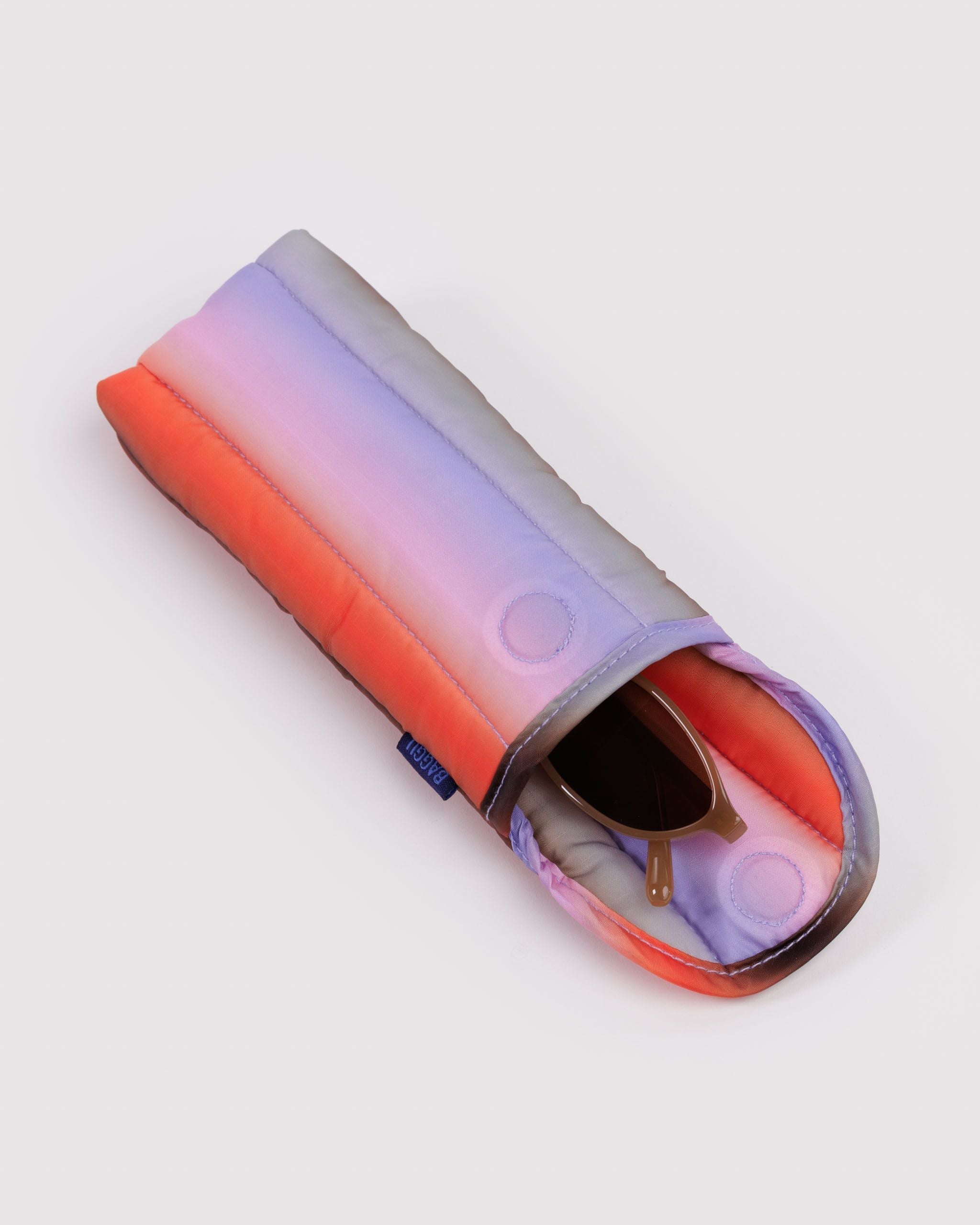 Puffy Glasses Sleeve - Gradient Stripe Poppy & Lilac - Daily Pack