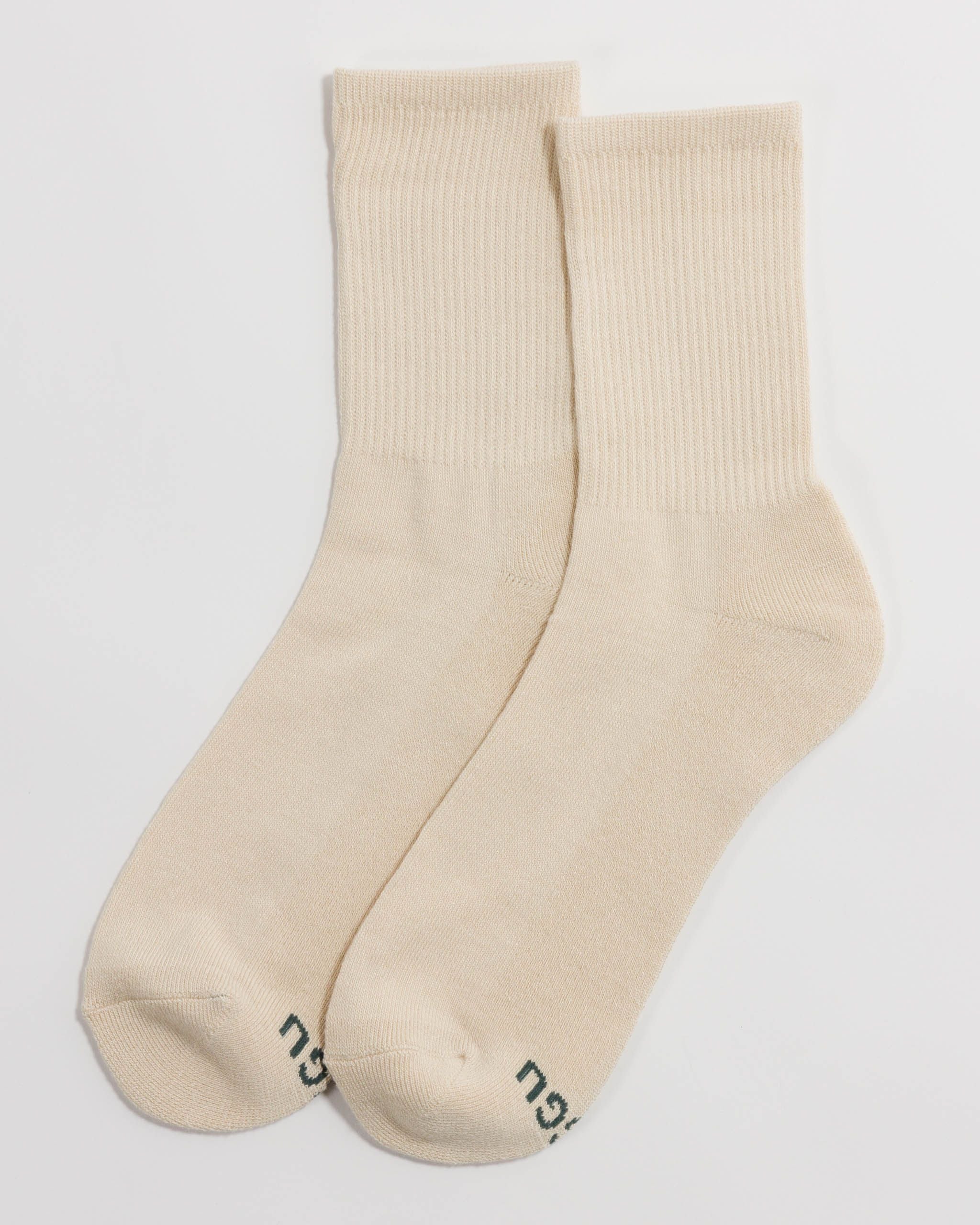 Ribbed Sock - Ecru - Travel Ready