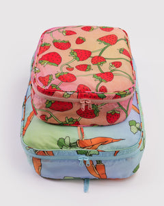 Large Packing Cube Set - Carrots & Berries - Daily Carry