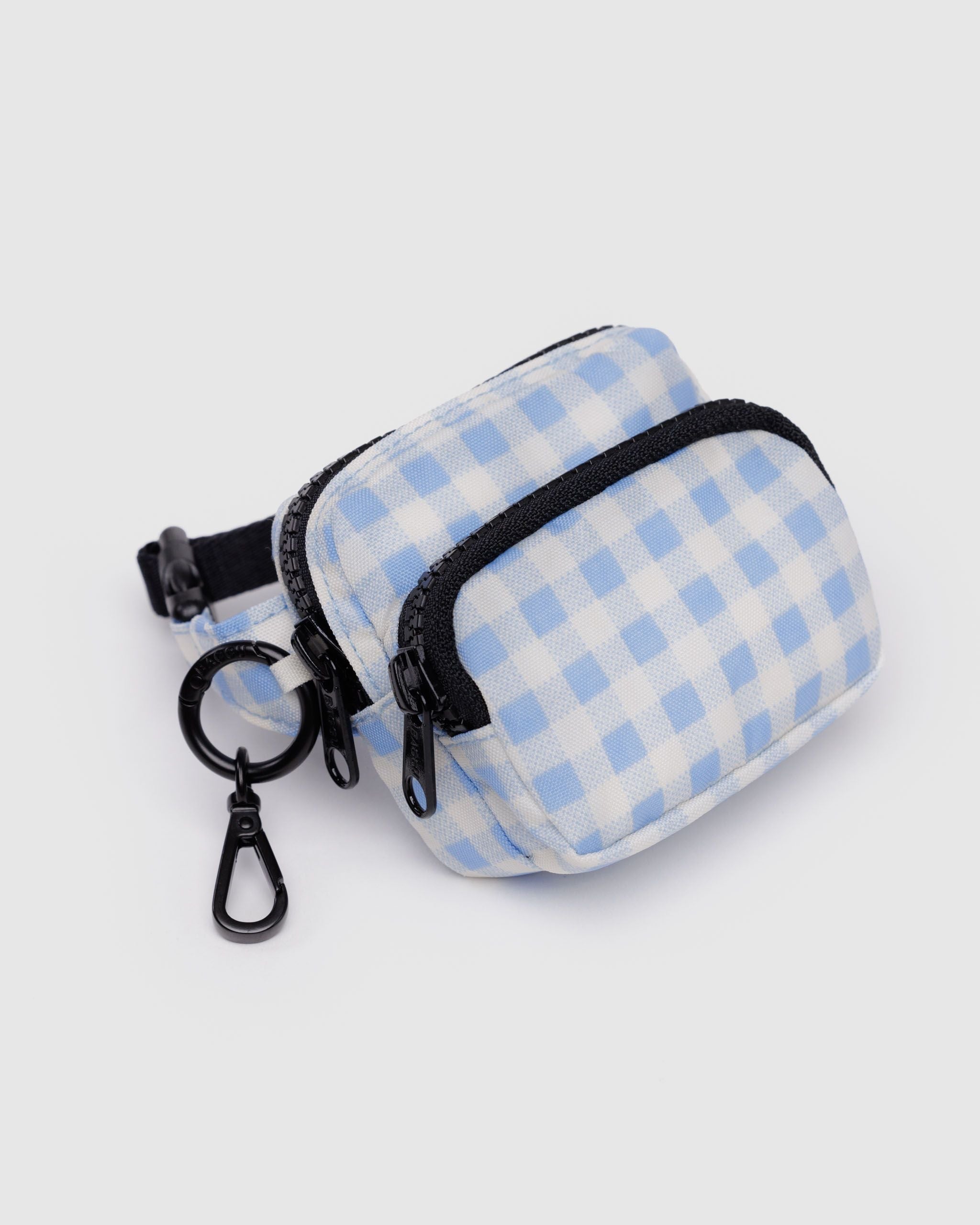 Fanny Pack Charm - Light Blue Gingham - Quick Grab