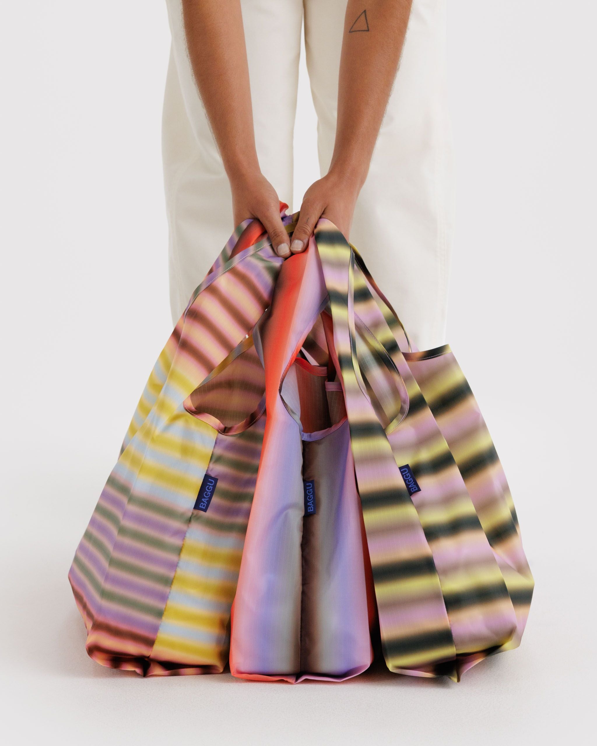 Baggu Set of 3 - Gradient Stripes - Weekend Pair
