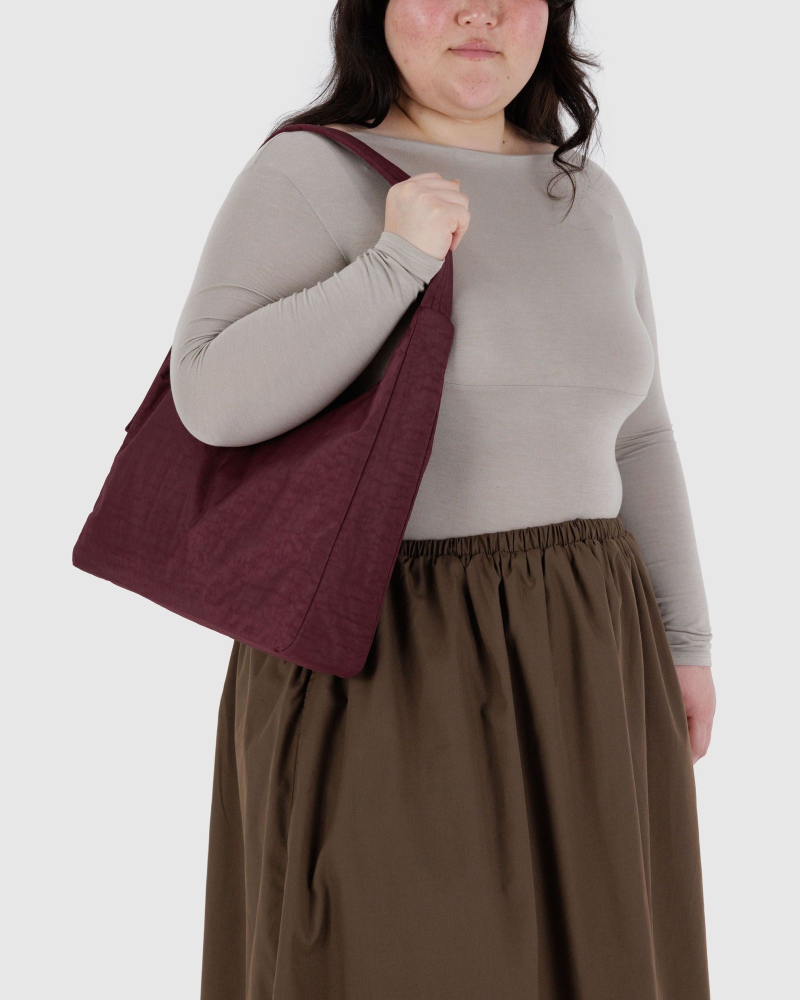 Nylon Shoulder Bag - Mahogany - Daily Pack