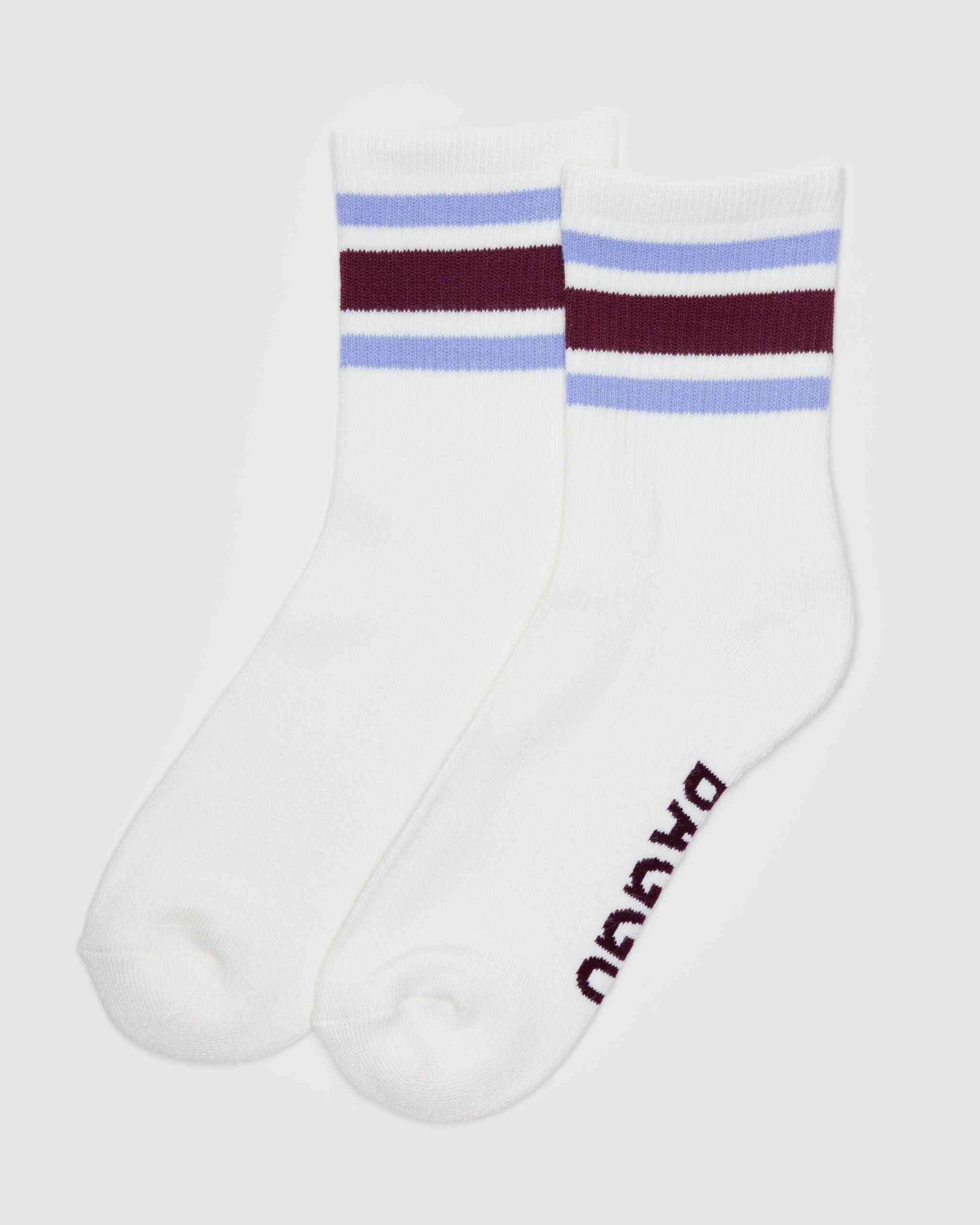 Ribbed Sock - Ivory Stripe - Easy Store