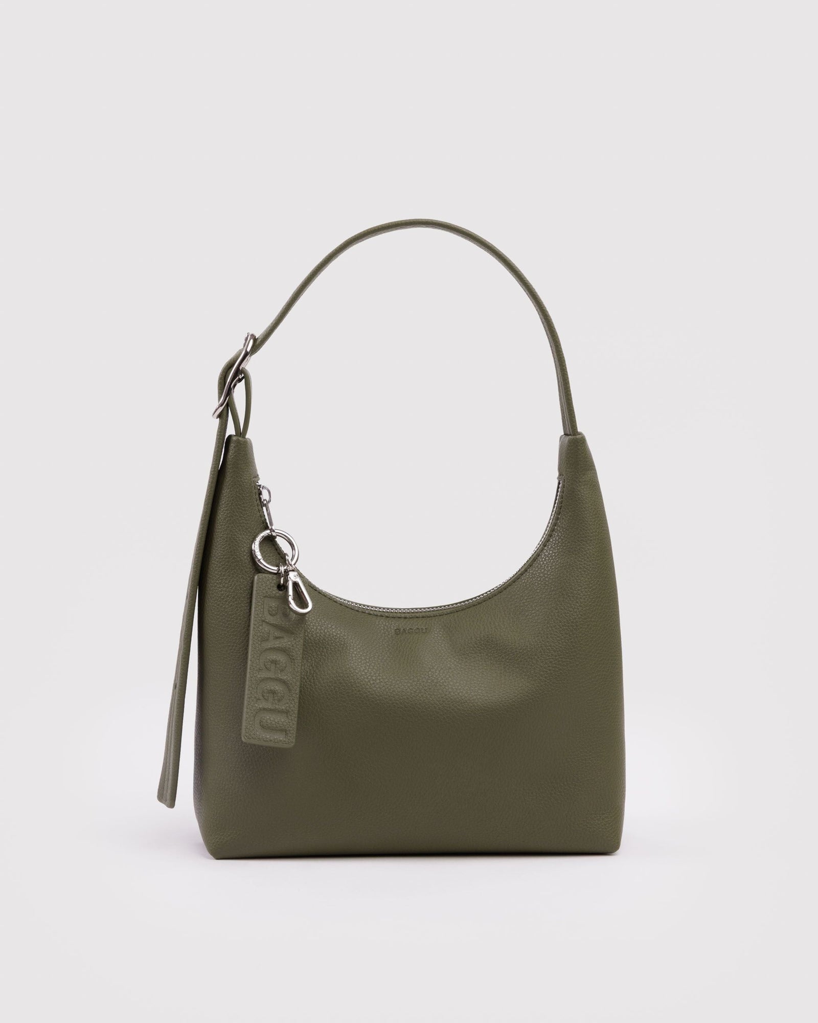 Mini Recycled Leather Shoulder Bag - Loden - Simple Hold