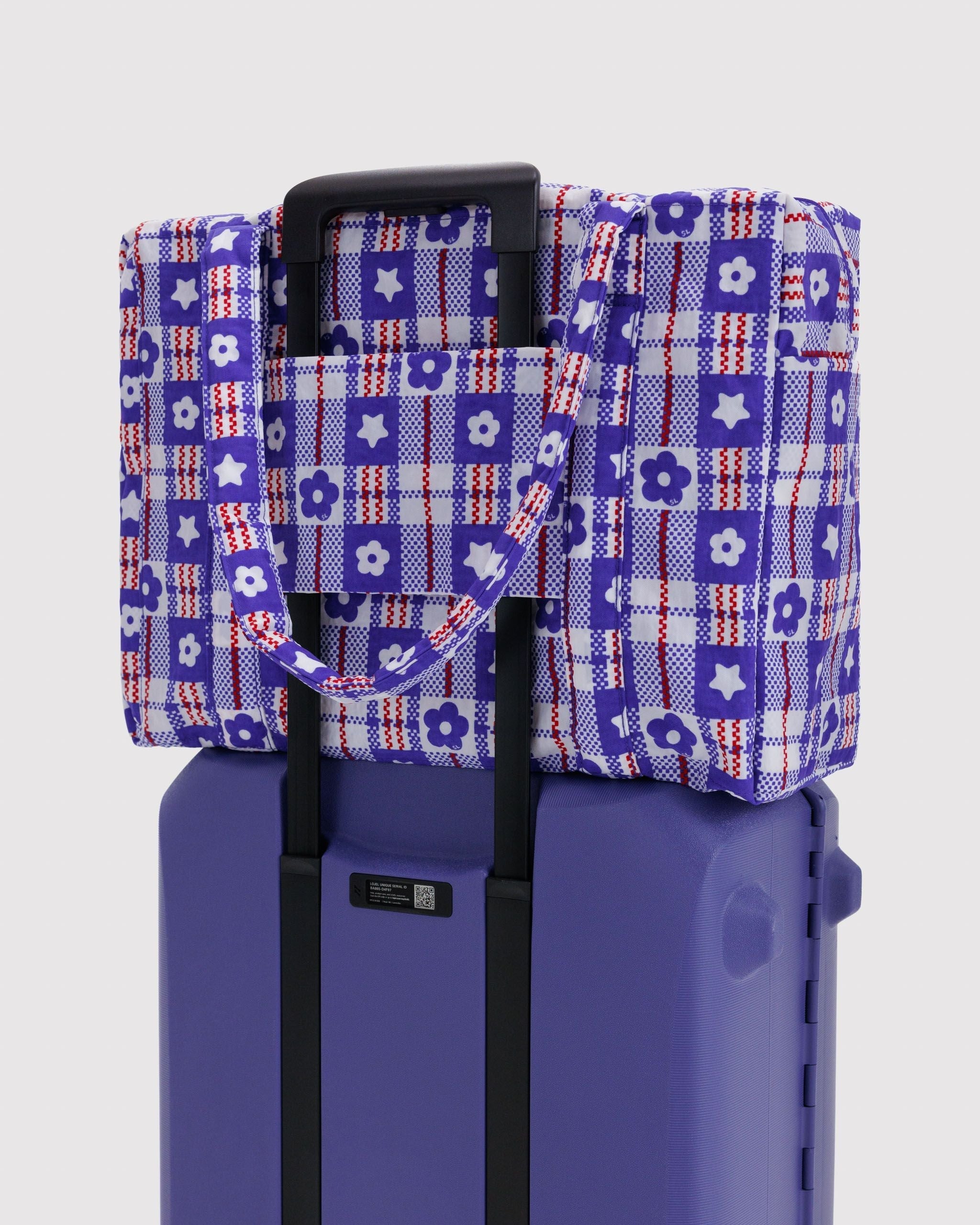 Cloud Carry-on - Market Plaid Blue - Light Storage