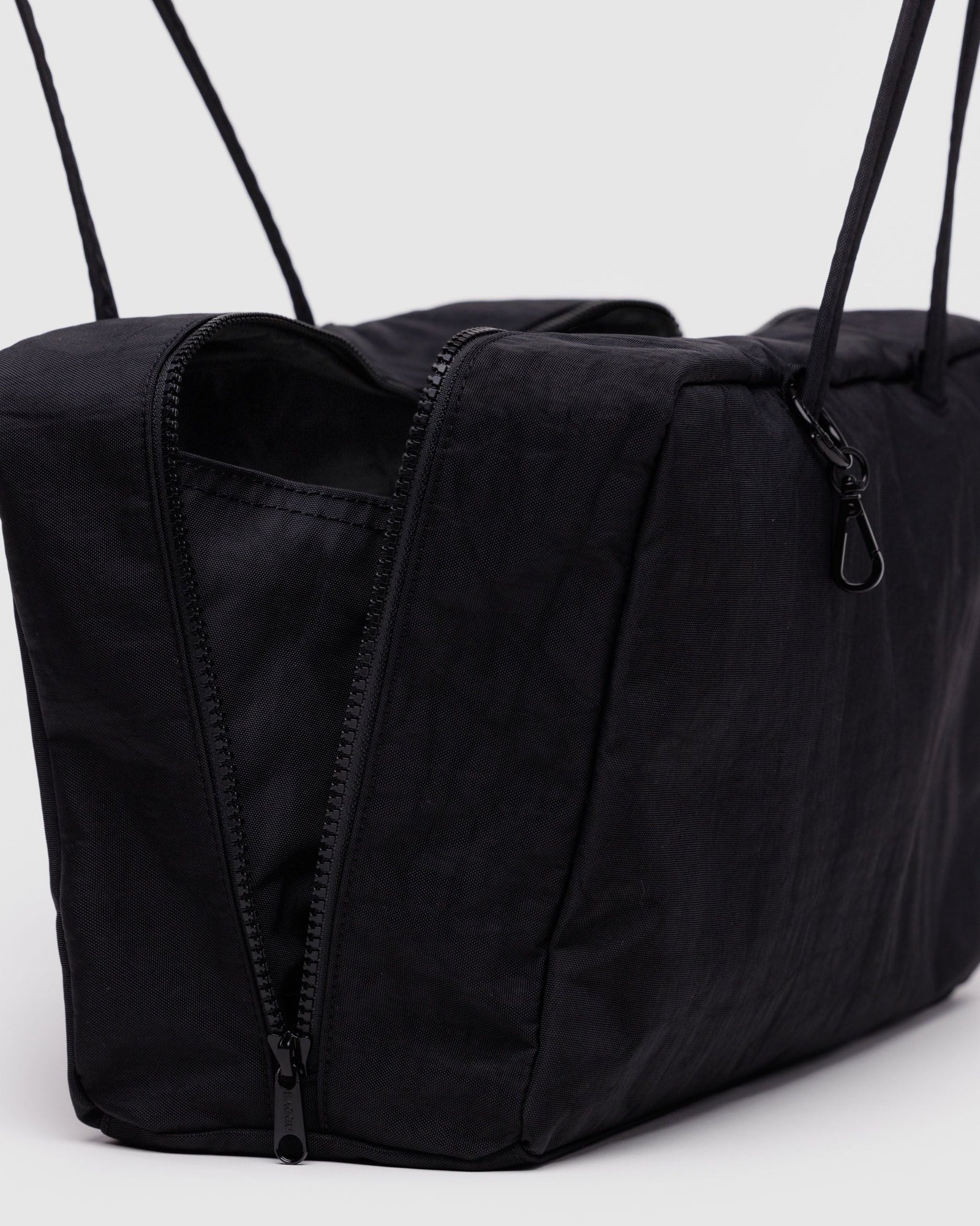 Medium Nylon Bowler Bag - Black - Home Hold