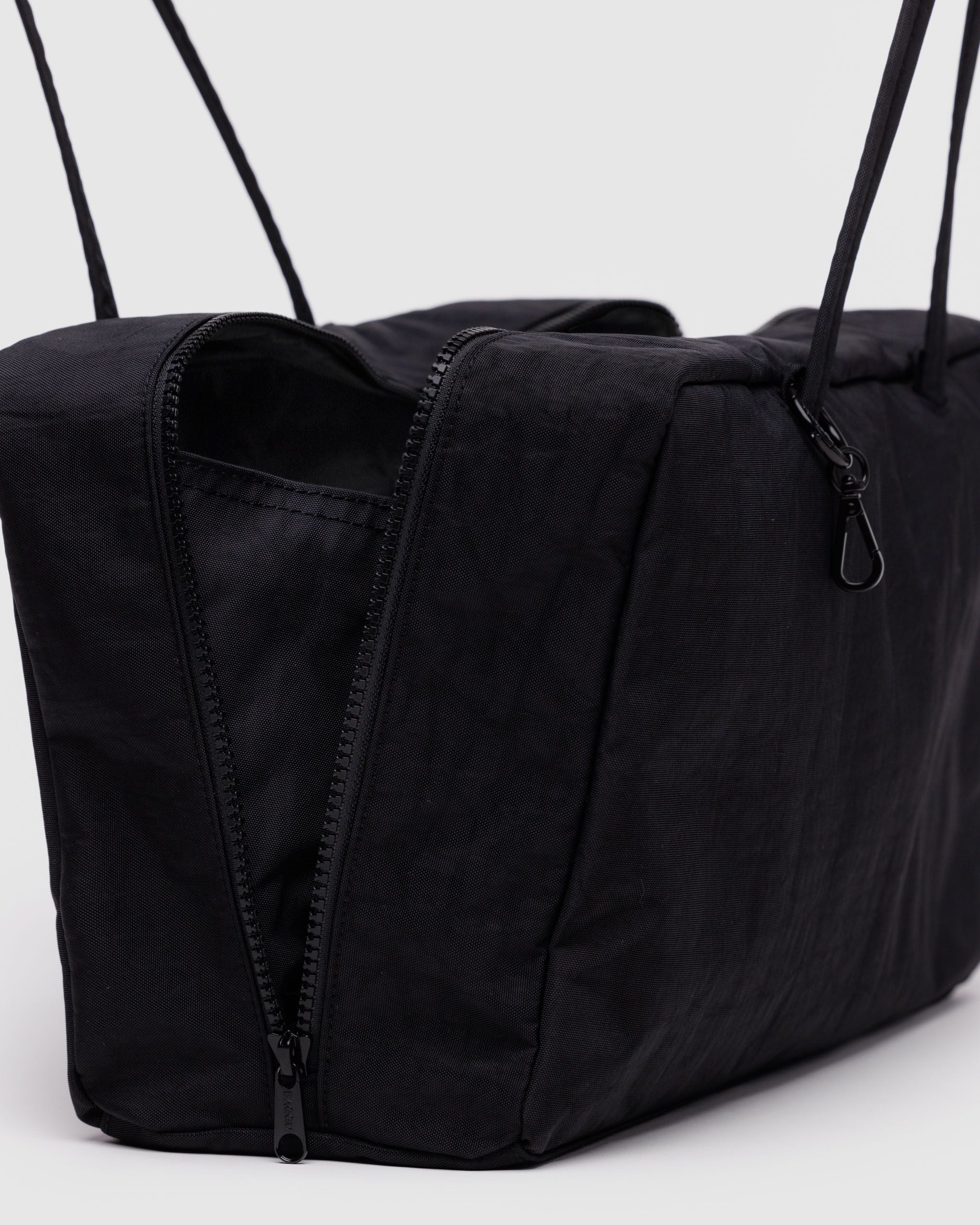 Medium Nylon Bowler Bag - Black - Easy Stow