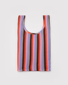Pleated Baggu - Gradient Stripe Poppy & Lilac - Daily Pack