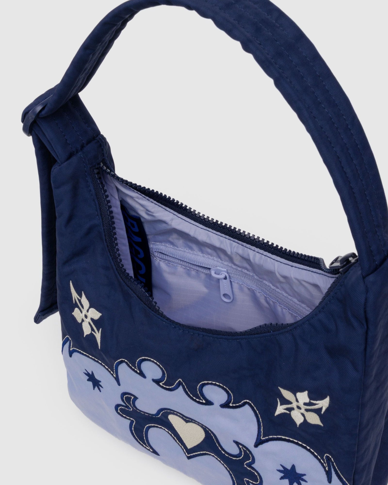 Mini Nylon Shoulder Bag - Western Appliqué - Home Hold