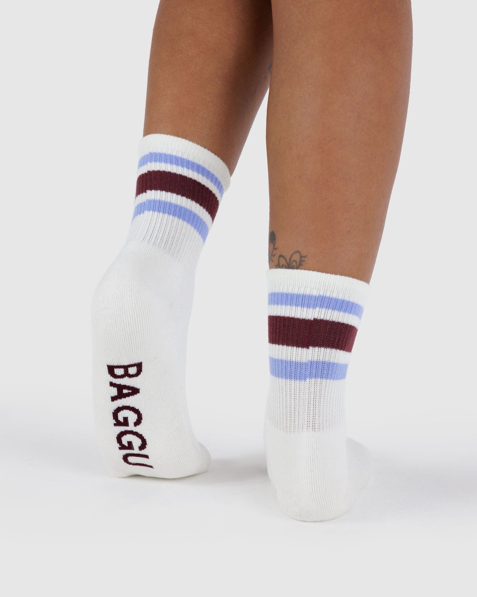 Ribbed Sock - Ivory Stripe - Easy Store
