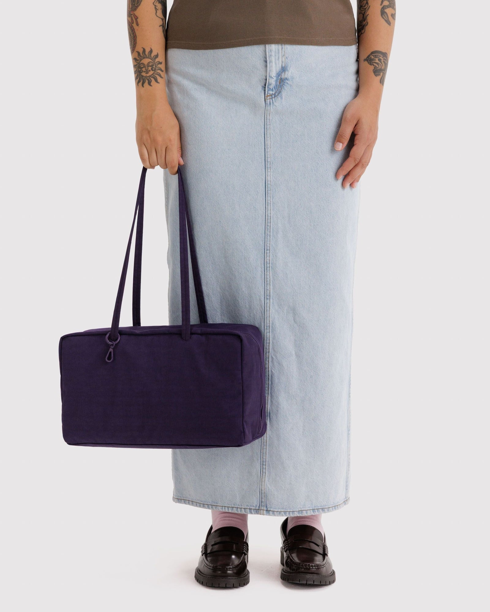 Medium Nylon Bowler Bag - Fig - Daily Carry