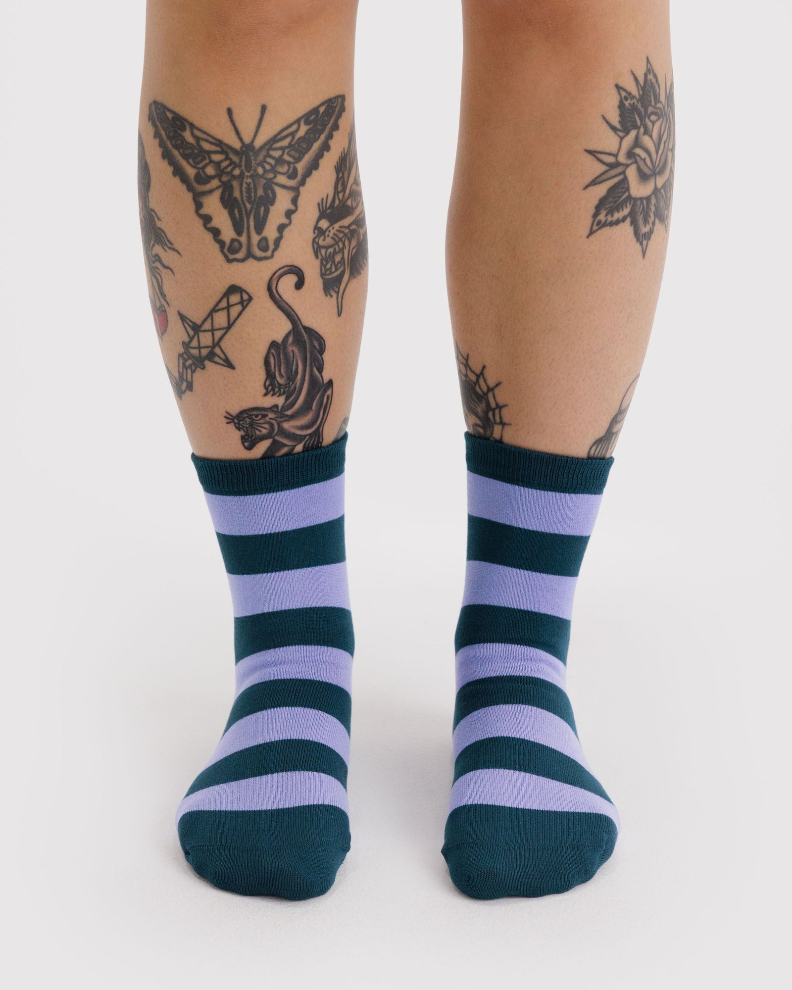 Crew Sock - Malachite Stripe - Light Storage