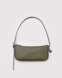 Recycled Leather Pochette - Loden - Clean Setup
