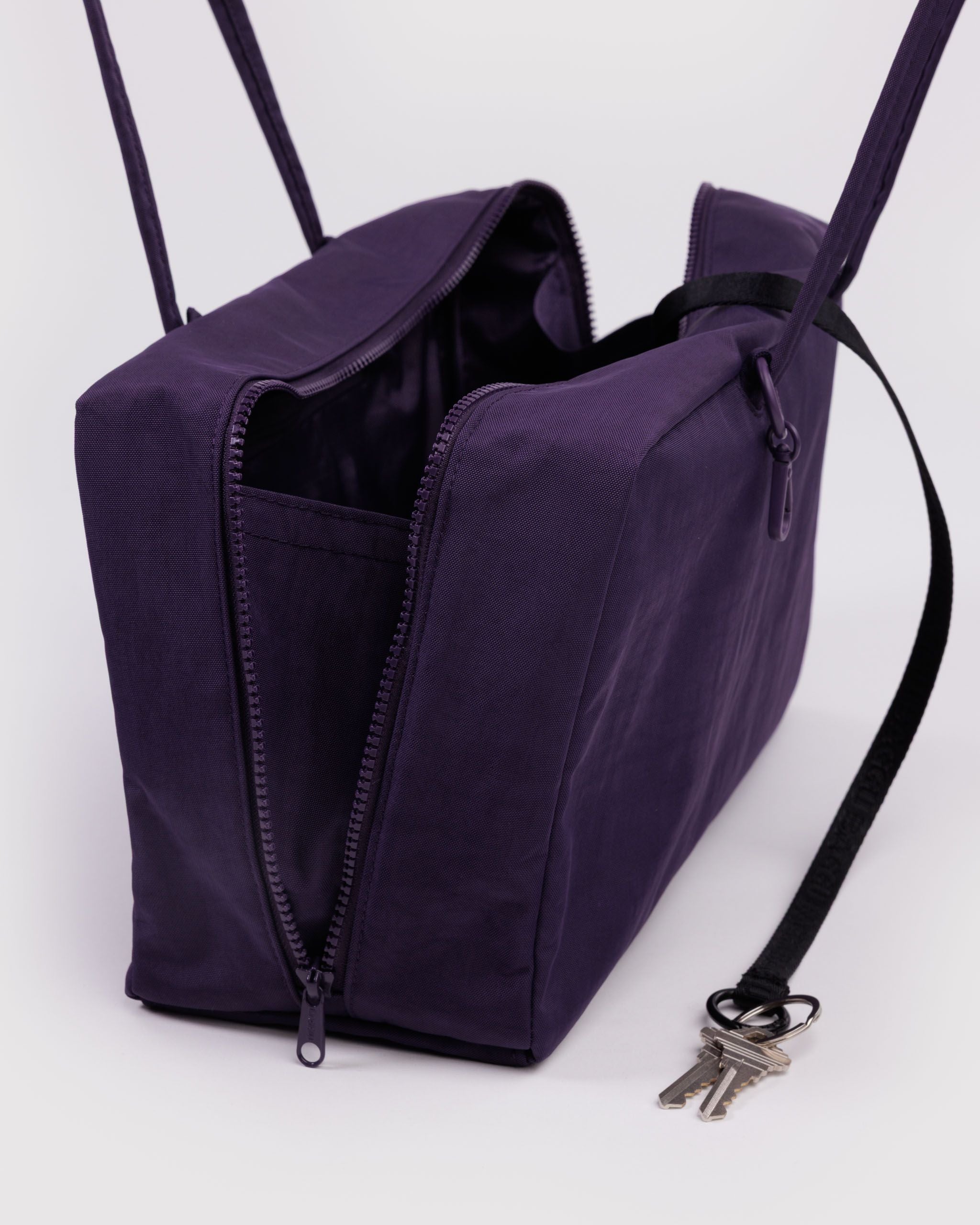 Medium Nylon Bowler Bag - Fig - Simple Hold