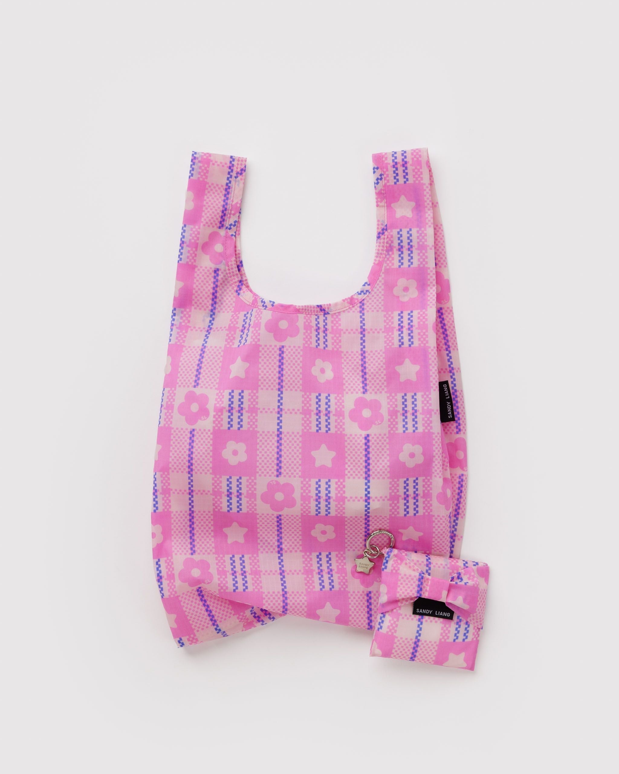 Baby Bow Baggu - Market Plaid Pink - Easy Store
