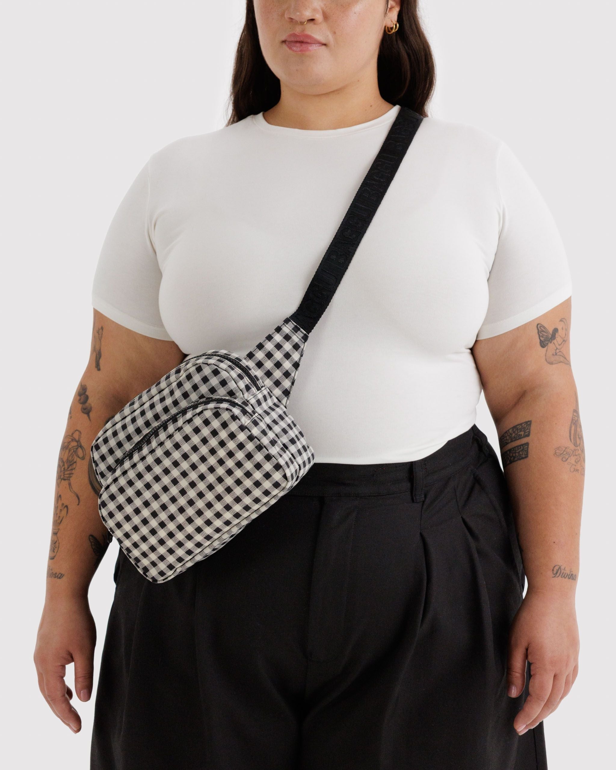 Fanny Pack - Black & White Gingham - Quick Grab