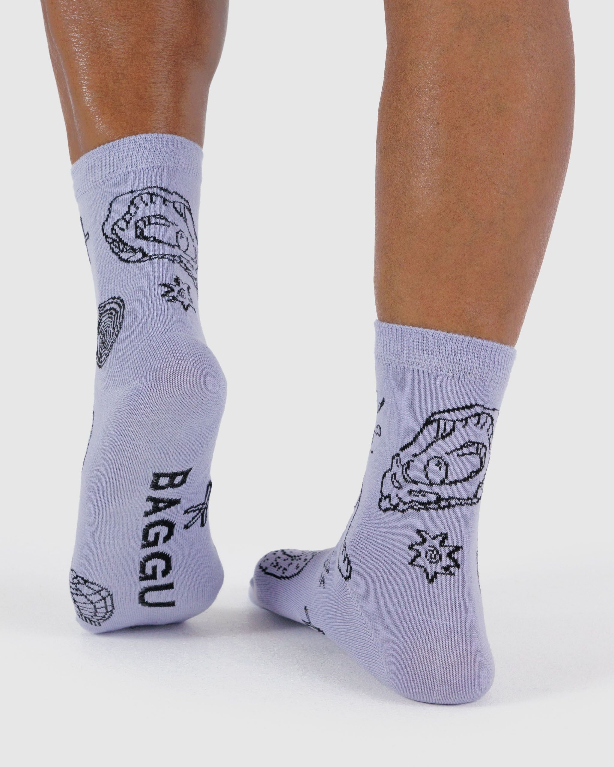 Crew Sock - Shells Light Blue - Daily Carry