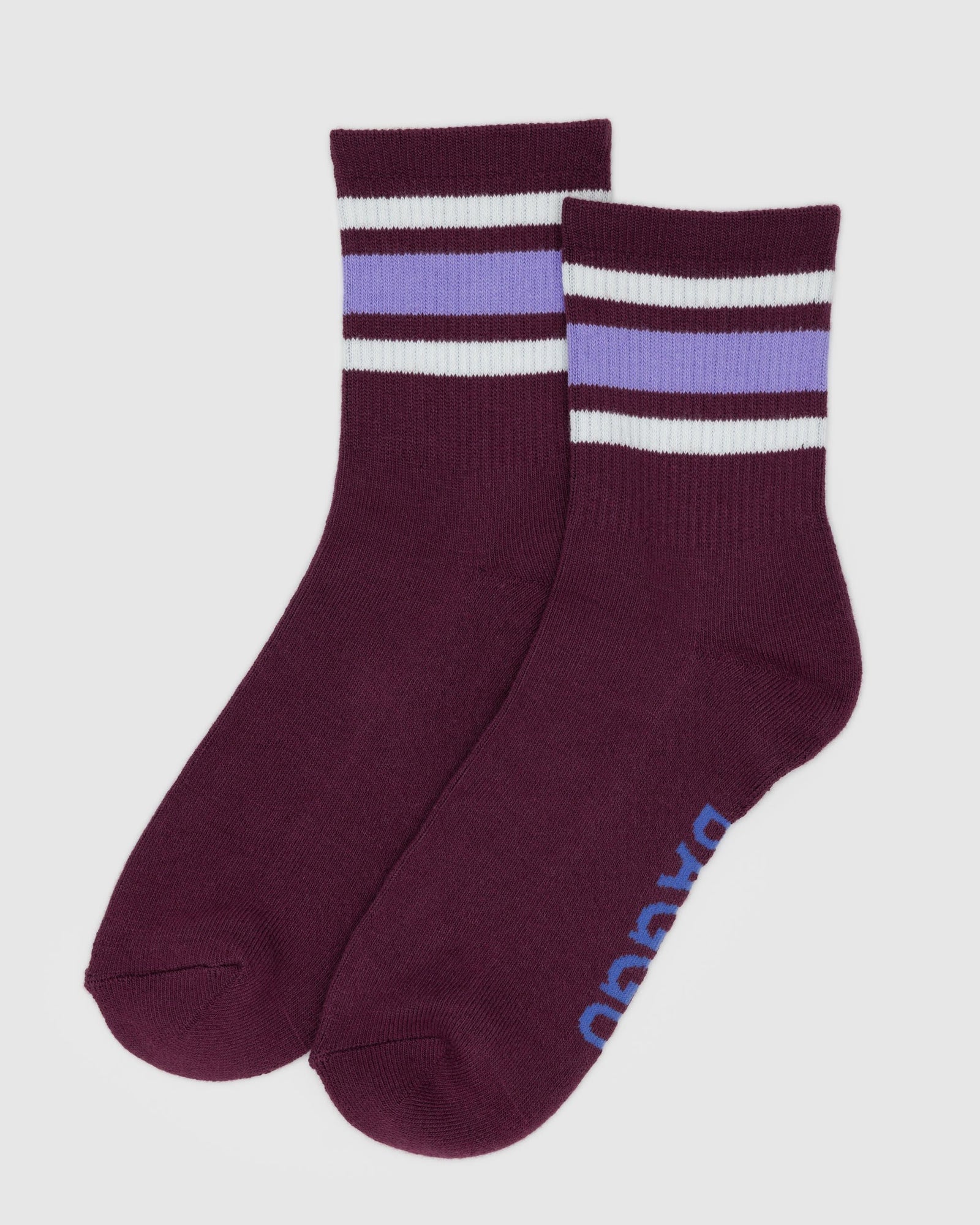 Ribbed Sock - Mahogany Stripe - Clean Setup