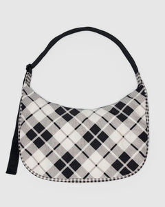 Large Nylon Crescent Bag - Mixed Plaid - Easy Spritz