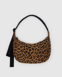 Medium Nylon Crescent Bag - Leopard - Bright Scent