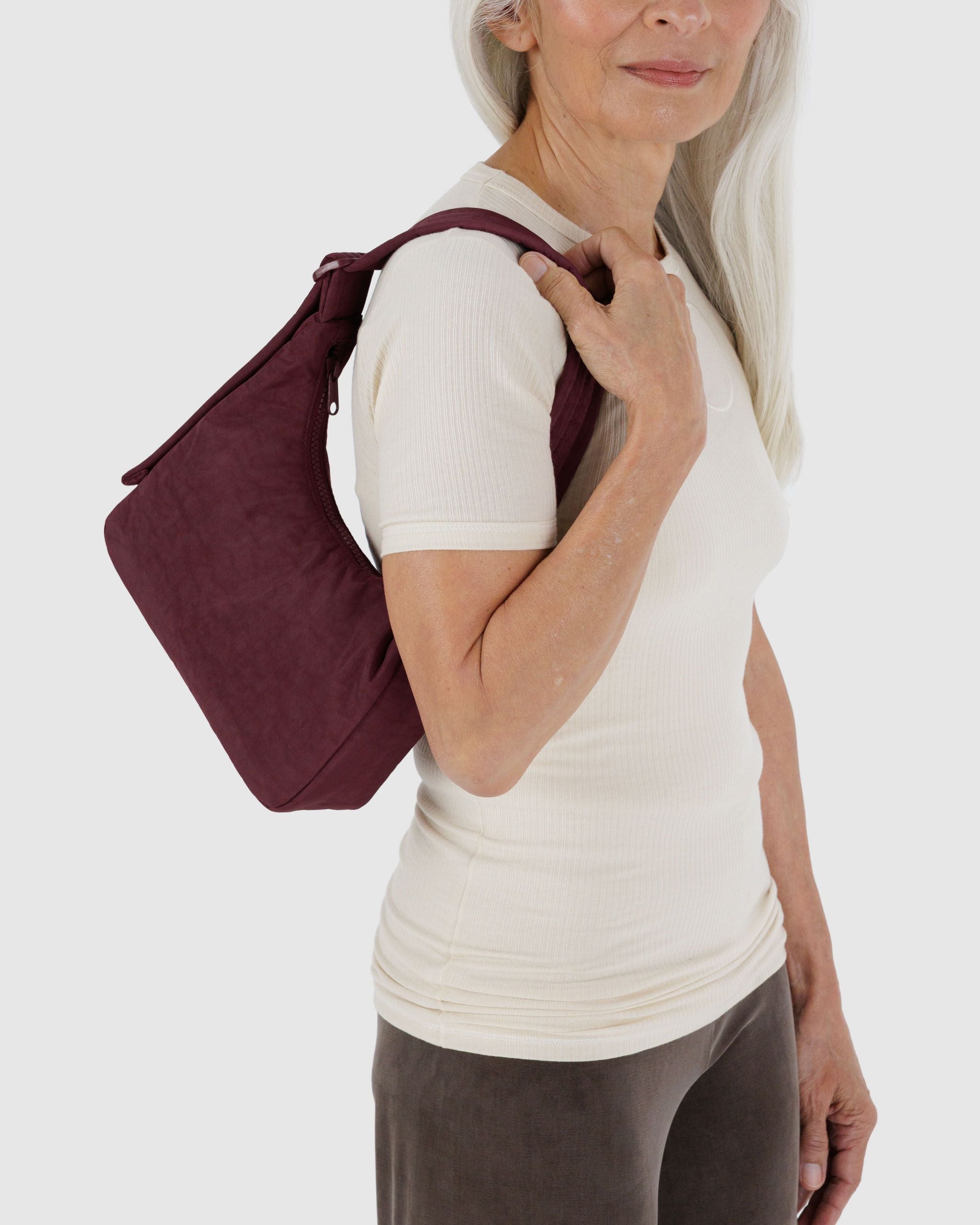 Mini Nylon Shoulder Bag - Mahogany - Ready Carry