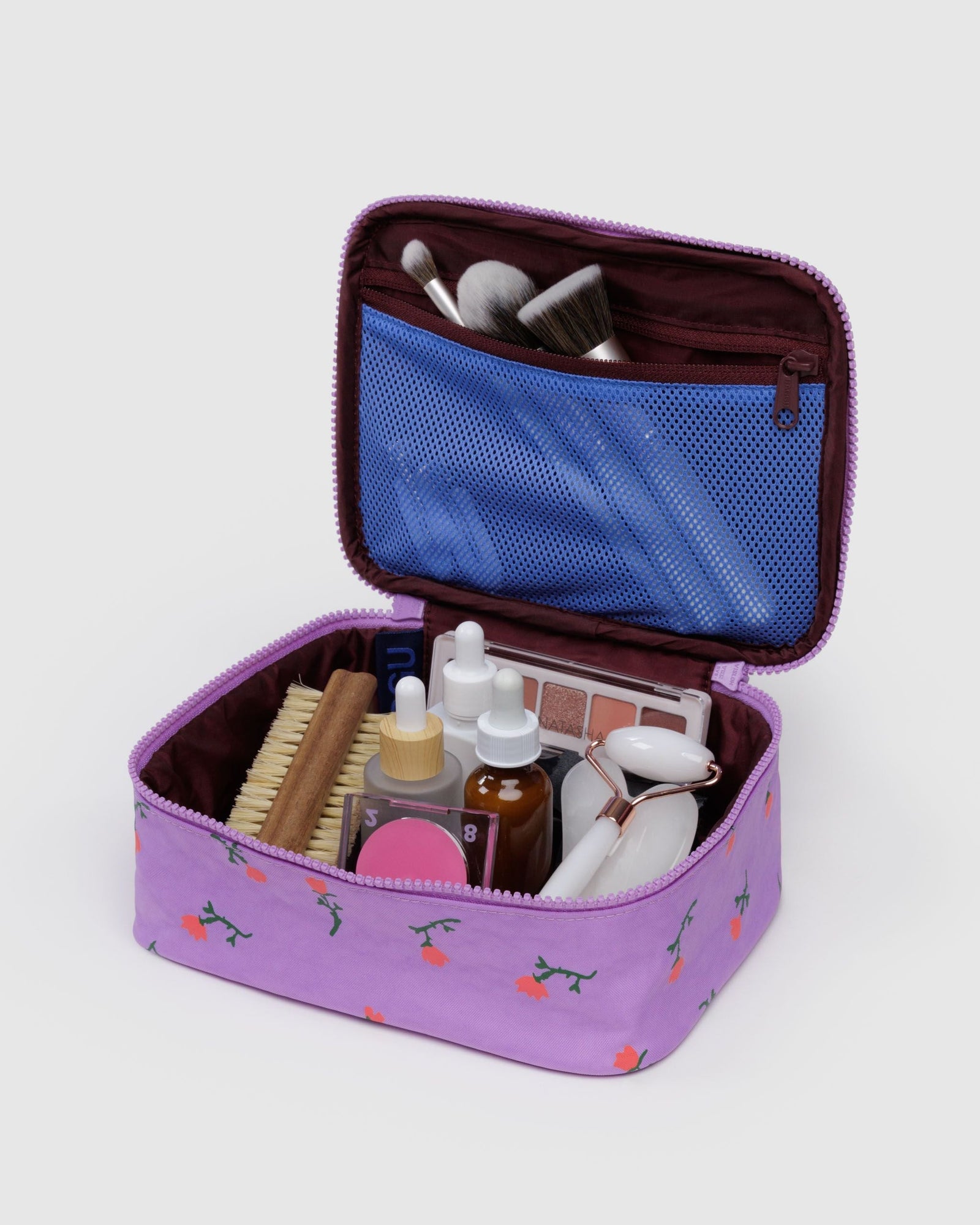 Small Cosmetic Case - Painted Wildflower - Light Storage