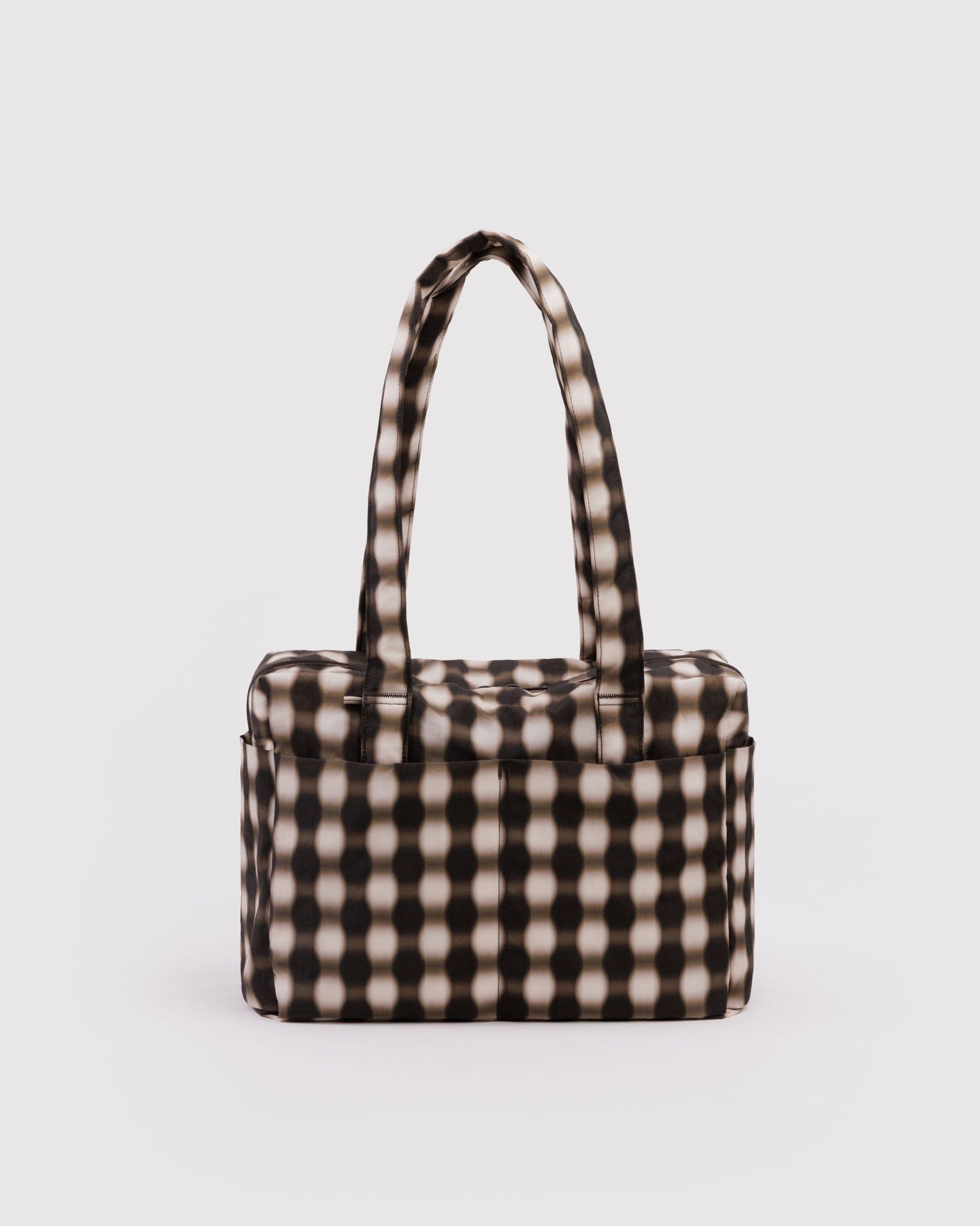 Everyday Cloud Bag - Blurred Gingham Brown - Simple Hold