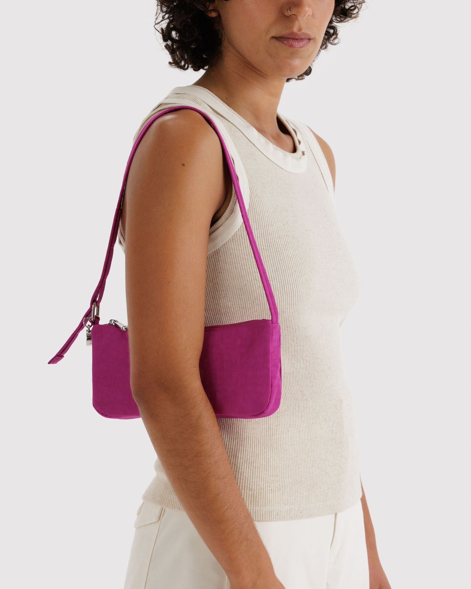 Nylon Pochette - Deep Fuchsia - Easy Stow