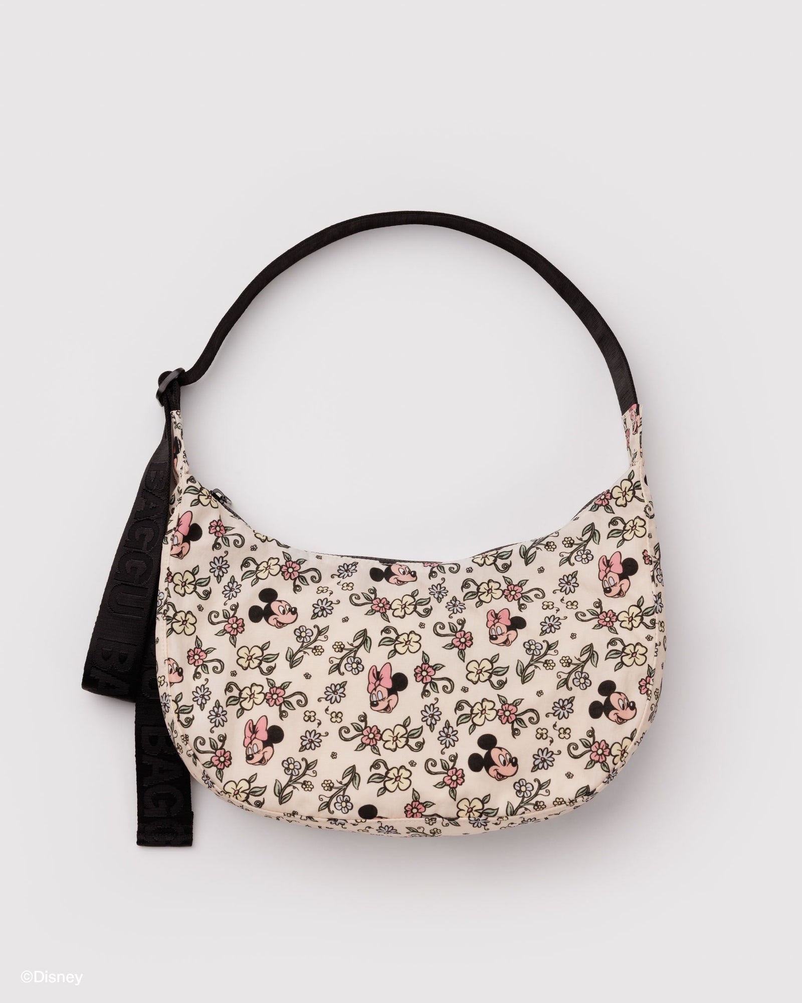Medium Nylon Crescent Bag - Storybook Floral - Classic Notes