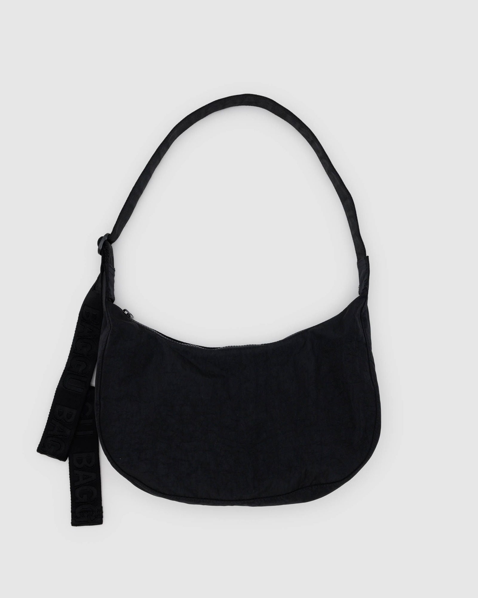 Medium Nylon Crescent Bag - Black - Warm Blend