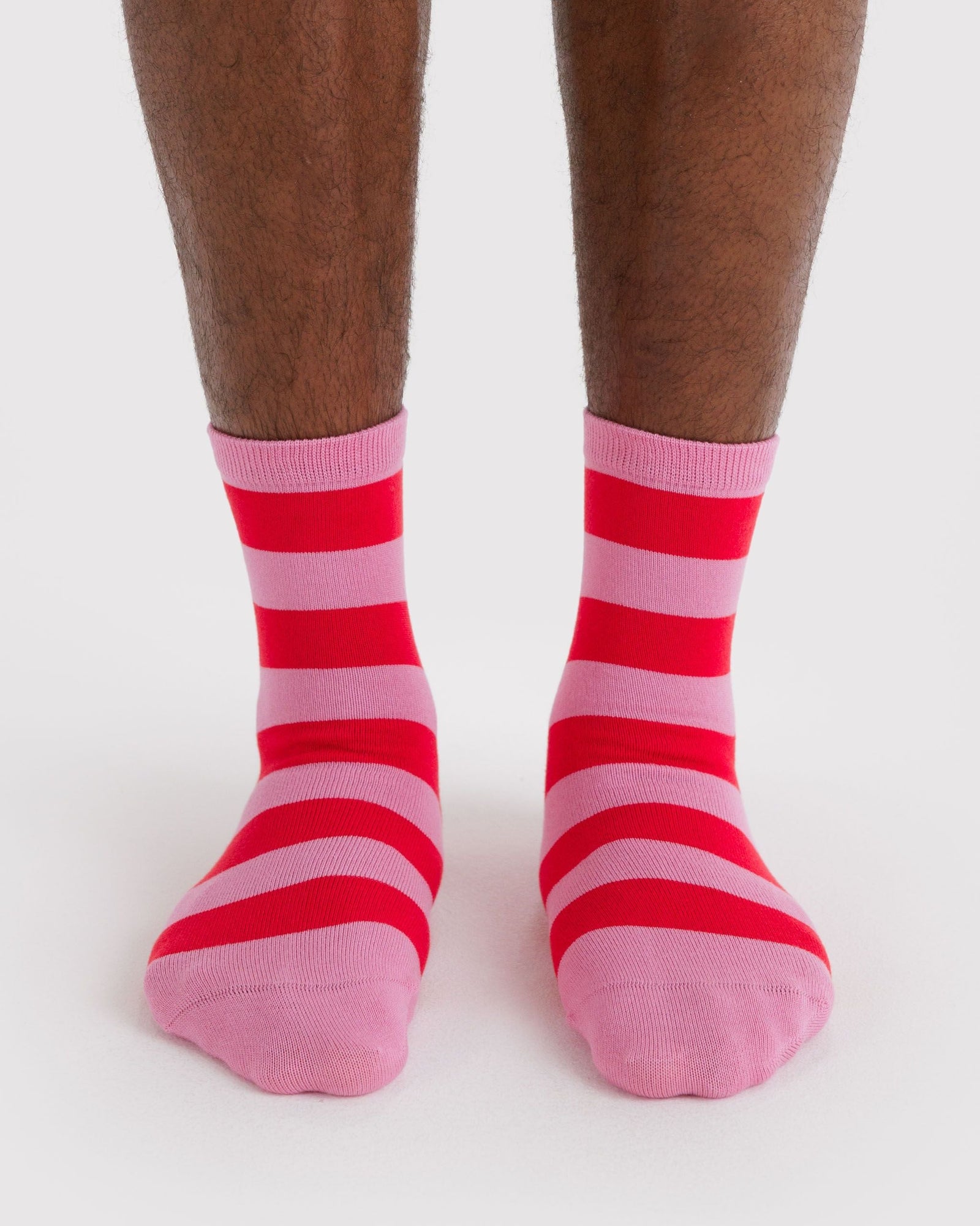 Crew Sock - Pink Stripe - Quick Setup