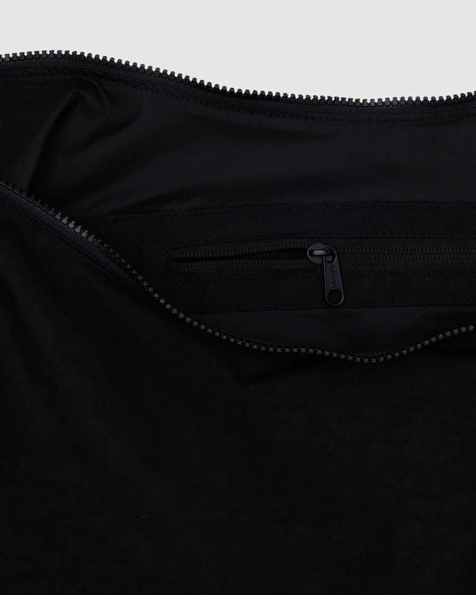 Large Nylon Crescent Bag - Black - Warm Blend