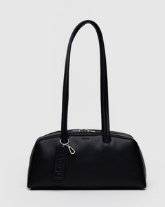 Recycled Leather Bowler Bag - Black - Daily Pack